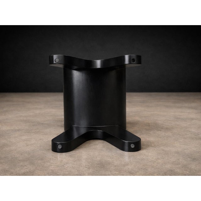 2000 - 2009 Brazilian Contemporary Stool in Ebonized Wood by Pedro Useche, Brazil, 2000s For Sale - Image 5 of 8