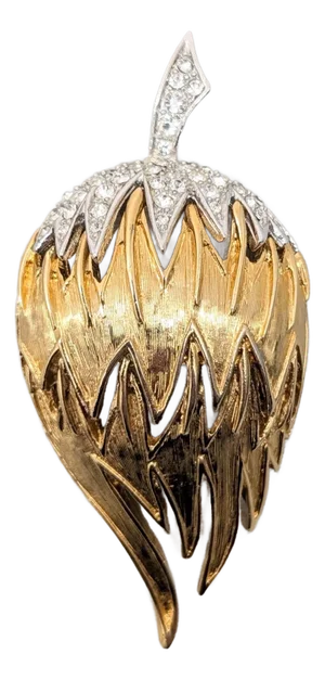 Vintage Signed Boucher Clear Rhinestone Brooch