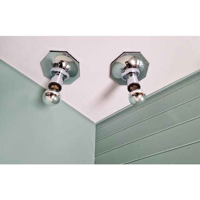 Chrome-Plated Metal Wall Sconces by Motoko Ishii for Staff Leuchten, 1970, Set of 2 For Sale - Image 9 of 15