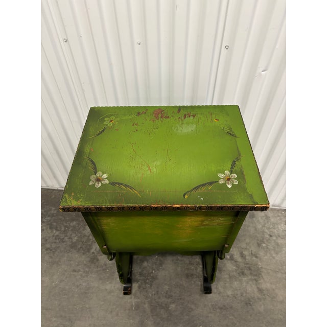 Antique Chinoiserie Style Copper Humidor Side Table For Sale - Image 9 of 10