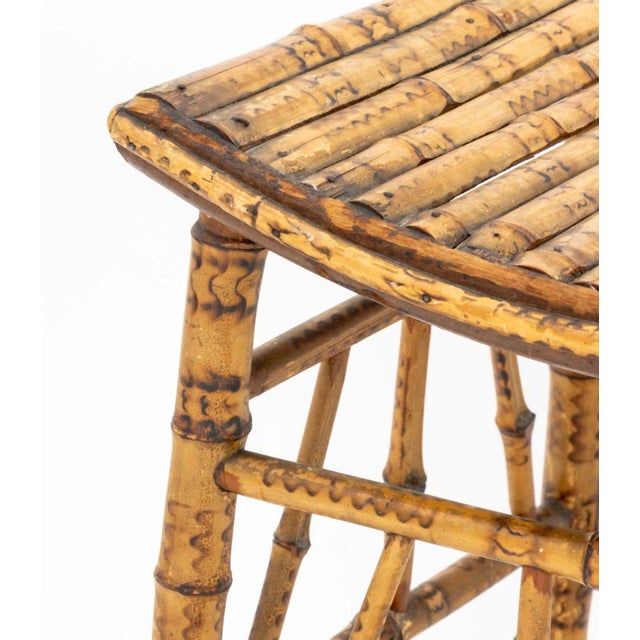 1900 - 1909 Liberty & Co. Thebes Style Bamboo Stool, Ca. 1900 For Sale - Image 5 of 8