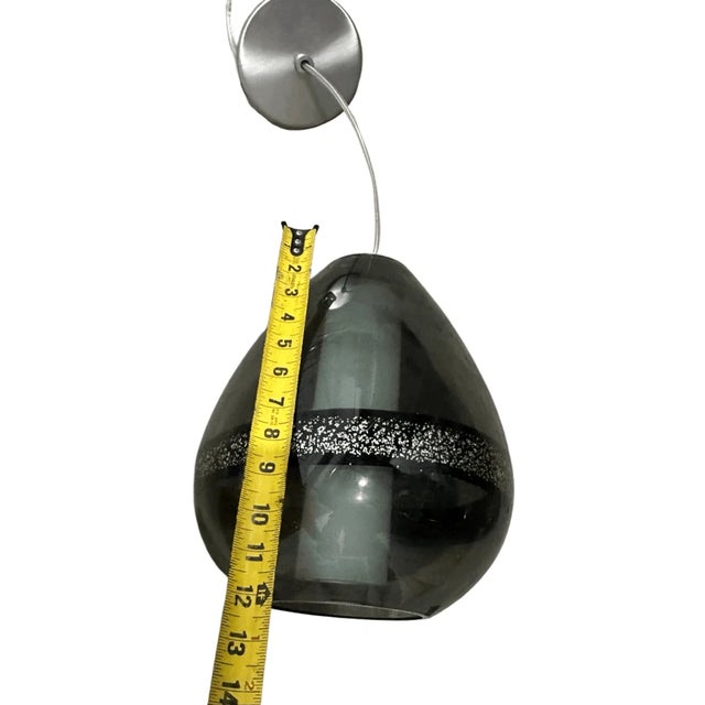 Vintage LBL Miyu Modern Style Blown Art Glass Wired Pendant Light For Sale - Image 11 of 13