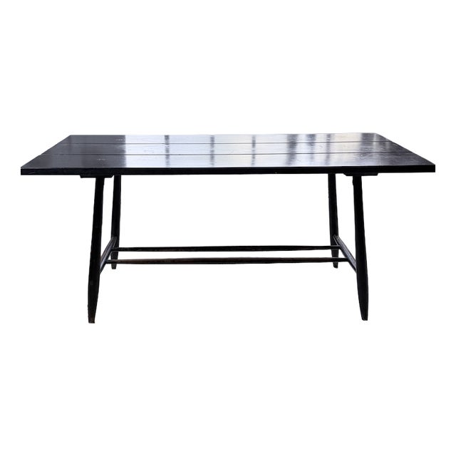 Dining Table with Black Patina from Tapiovaara, 1950s For Sale