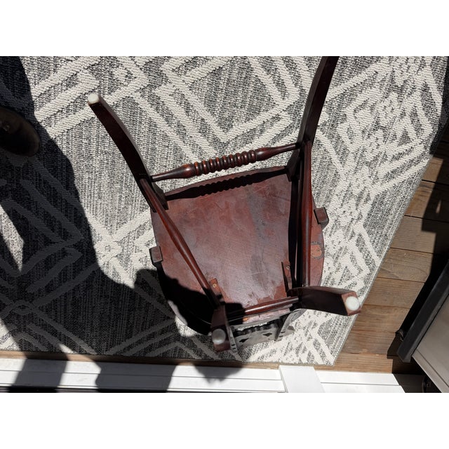 Wood Michigan Chair Company, Grand Rapids, MI - Antique North Wind Arm Chair - "Green Man" Circa 1890s to Early 1900s For Sale - Image 7 of 7