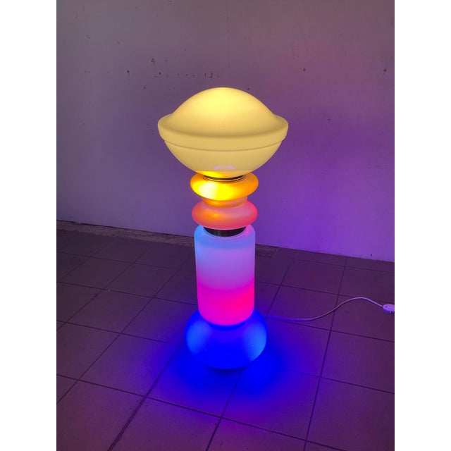 1970s Glass Birillo Floor Lamp from AV Mazzega, 1970s For Sale - Image 5 of 15