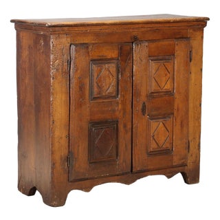 Chestnut Sideboard with Bipartite Paneled Doors For Sale