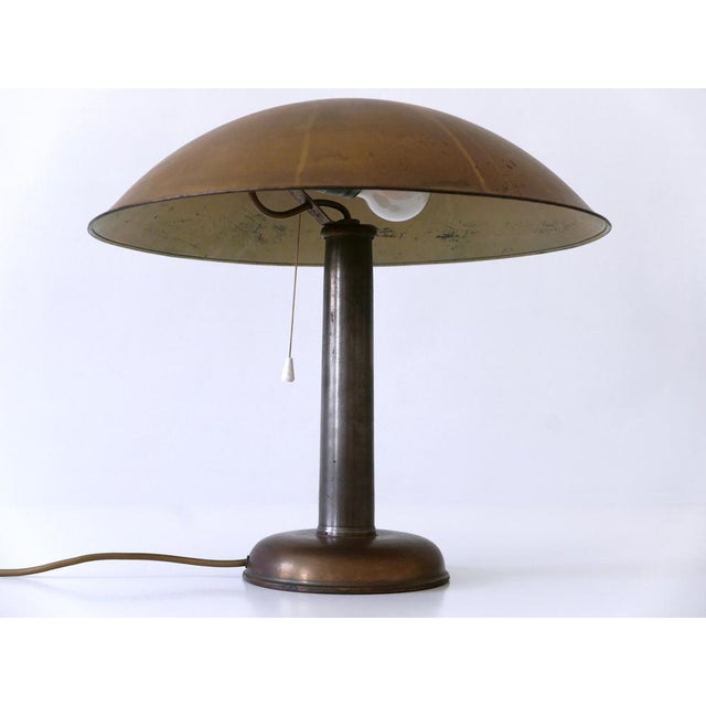 Bauhaus Art Deco Brass Table Lamp, Germany, 1930s For Sale - Image 4 of 18