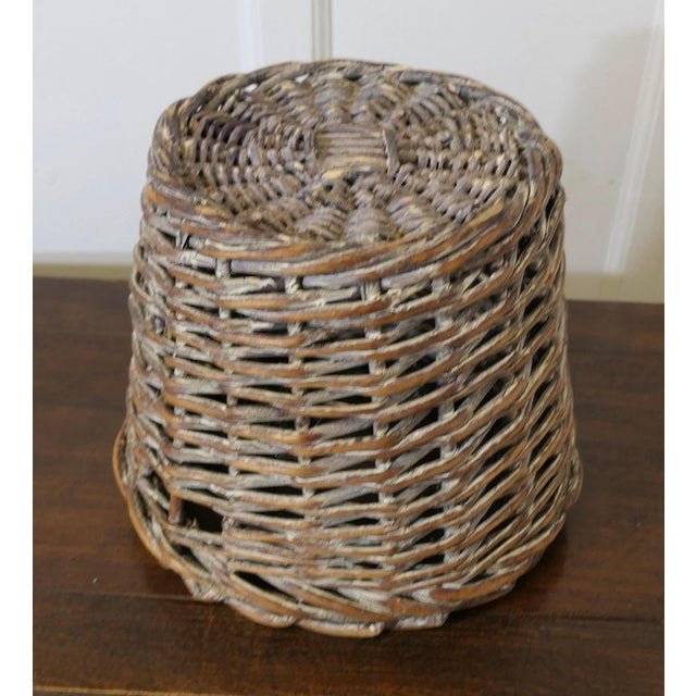 Wicker Waste Paper Basket For Sale - Image 6 of 8