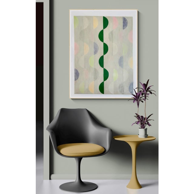 2020s Geometric Composition With Green For Sale - Image 5 of 5