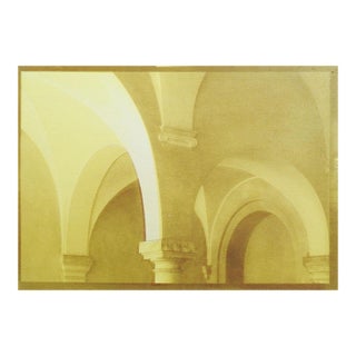 Late 20th Century Yellow Cyanotype Architetural Photograph For Sale