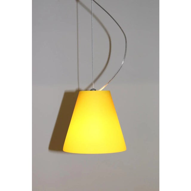 Mid-Century Modern Modern Murano Yellow Glass Pendant Lamp For Sale - Image 3 of 9