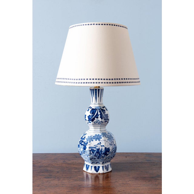 19th Century Dutch Double Gourd Chinoiserie Vase Lamp For Sale - Image 12 of 12