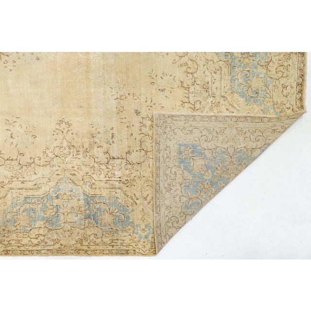 Mid-20th Century Antique Kerman Wool Rug For Sale - Image 4 of 16