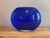 Mid-Century Modern Mid-Century Modern Hand-Blown Cobalt Blue Glass Flat Oval Pillow Vase For Sale - Image 3 of 8