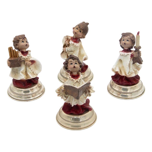 Choirboys with Silver Bases, Set of 4 For Sale