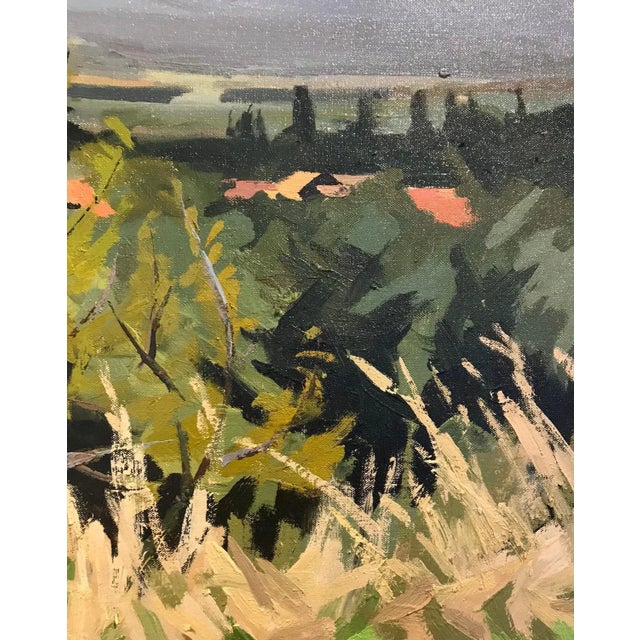 1970s Aymar, Path Through Fields, Oil on Canvas, 1973 For Sale - Image 5 of 7