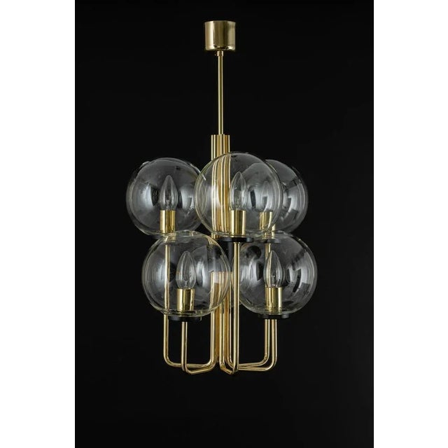1970s Small Sciolari Style Brass Pendant Light, Germany, 1970s For Sale - Image 5 of 10