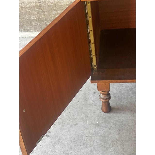 Vintage Wooden Dressing Table with Triptych Mirror, 1950s For Sale - Image 11 of 18