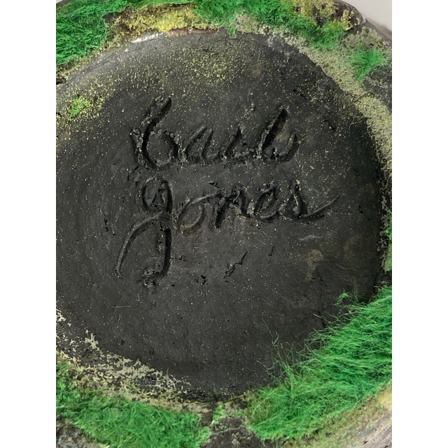Crackle Glaze Studio Art Pottery High Wall Bowl Signed Gail Jones For Sale - Image 10 of 10