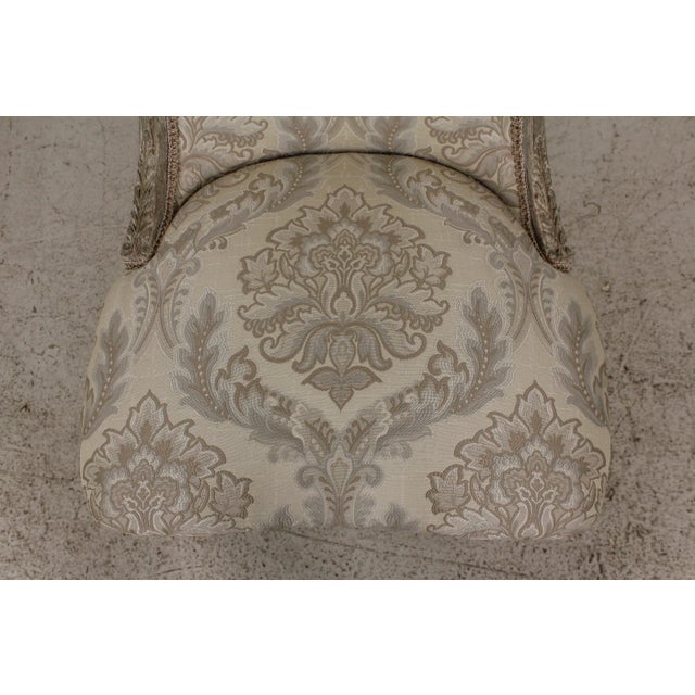 Pair French Regency Paint Decorated Fireside Chairs For Sale - Image 11 of 13