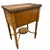 Farmhouse Vintage Two Drawer Birds Eye Wood Brass Gallery Drinks or Side Table For Sale - Image 3 of 11