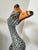 Early 20th Century Hand Carved and Painted Wooden Goose Sculptures - A Pair For Sale - Image 4 of 12