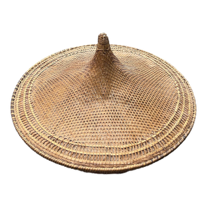 Handwoven Wicker Lidded Basket, Vintage
