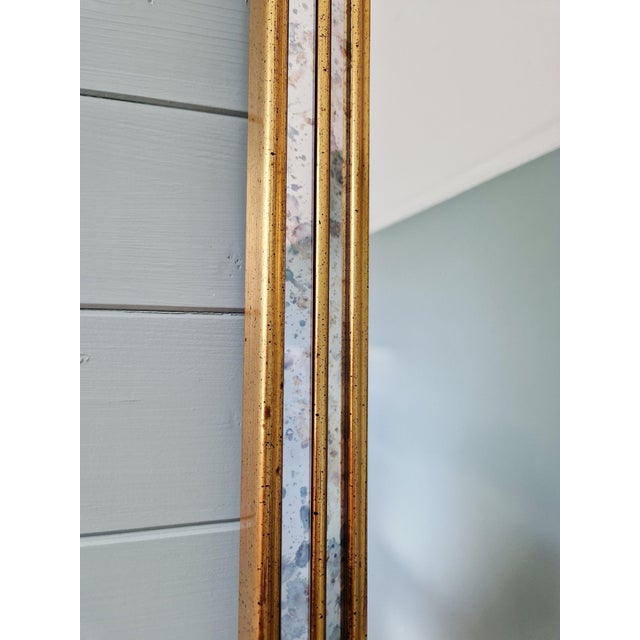 Gold Vintage Belgian Mirror with Gilded Wooden Frames from Deknudt, 1970 For Sale - Image 8 of 12