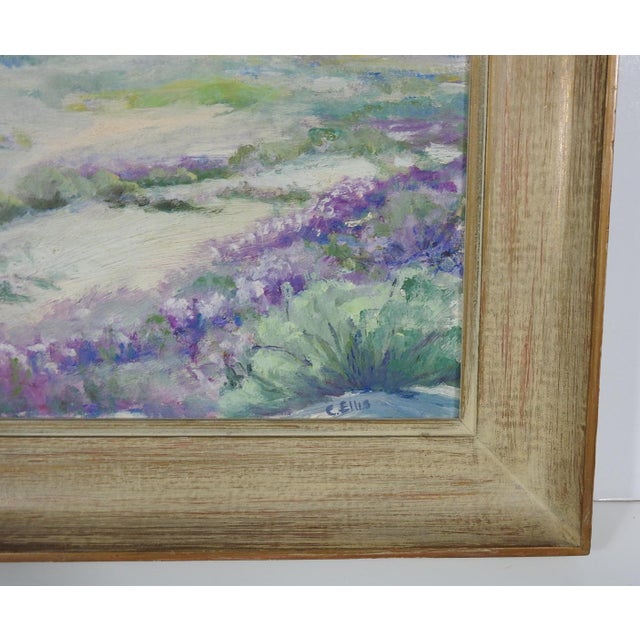 Mid 20th Century Flowering Desert Landscape Painting For Sale - Image 4 of 8