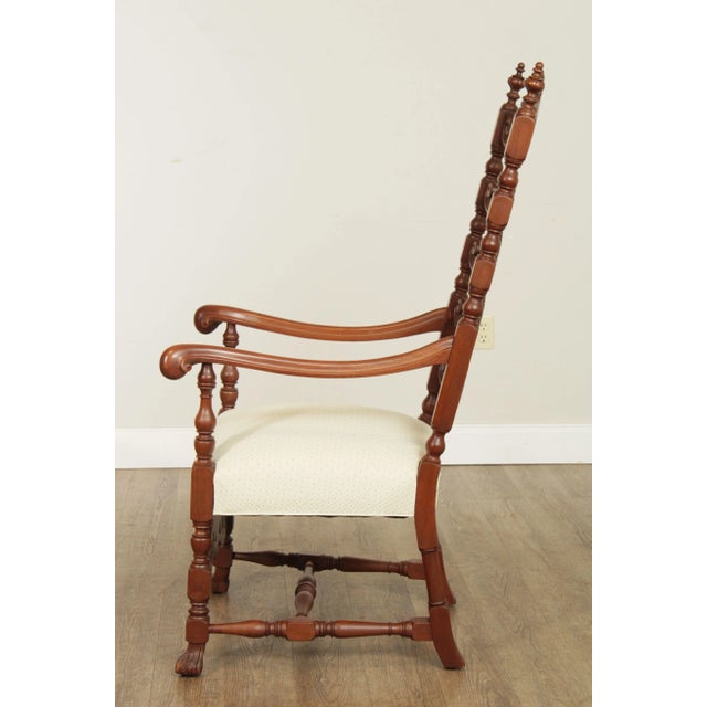 Italian Renaissance Revival Vintage High Back Armchair For Sale In Philadelphia - Image 6 of 13