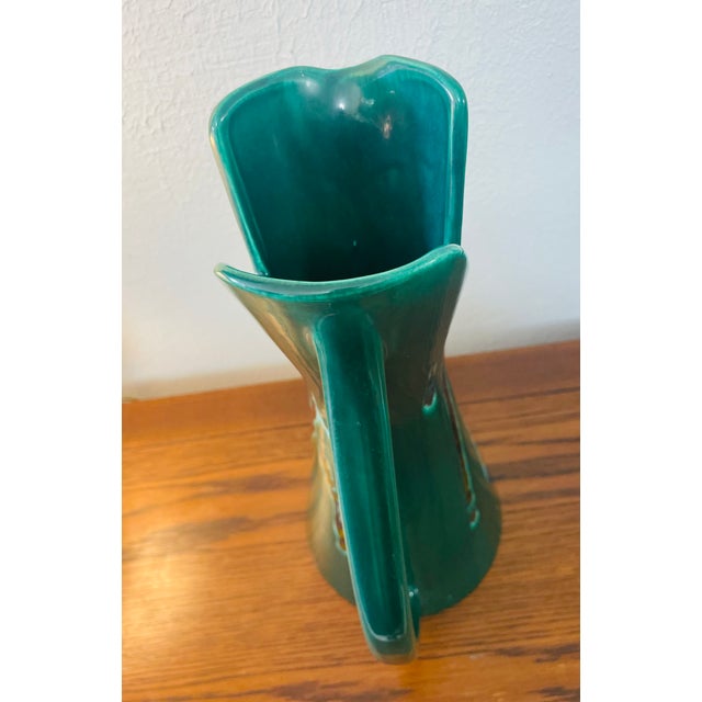 Royal Haeger 1960s Royal Haeger Emerald Drip Glaze Pitcher For Sale - Image 4 of 9