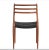 Mid-Century Modern Model 78 Dining Chairs in Teak with Black Paper Cord Seats by Niels Otto (N. O.) Møller for J. L. Møllers, Denmark, 1960s, Set of 4 For Sale - Image 3 of 12