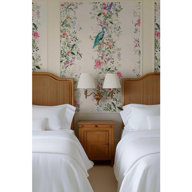 Our Mahjong Garden Stripe Wallpaper takes the timeless beauty of classic chinoiserie and gives it a fresh, collected feel....
