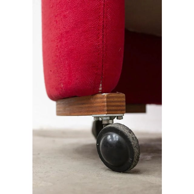 Red Red Chairs with Wheels, Set of 4 For Sale - Image 8 of 18