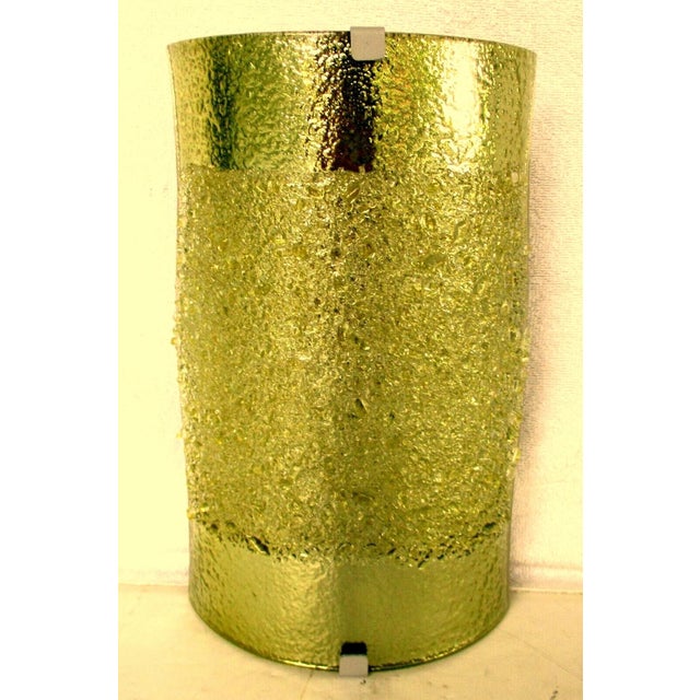 New Murano Glass Gold Ice Wall Sconce Italian J & J Designs LUX061 in Box This beautiful sconce measures 12.50" H x 7.50"...