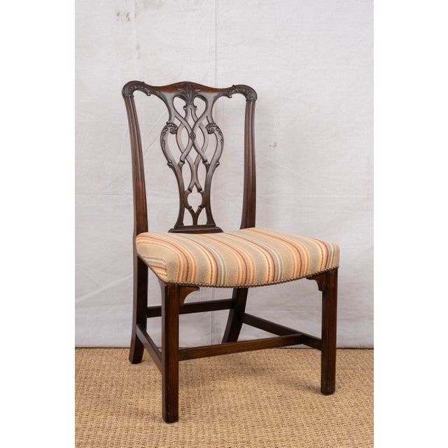 A single Chippendale style dining or side chair, c. 1900, American. A high quality reproduction, likely in mahogany,...