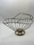 Vintage Metal Wire Wine Bottle Holder With Pedestal Base For Sale - Image 4 of 4