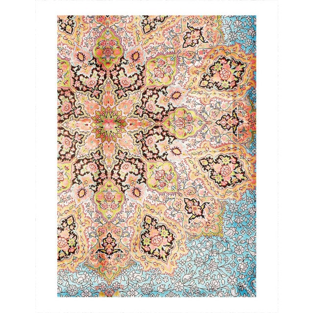 Viscose on a cotton foundation with a medallion This rug has a dense, soft pile, and excellent quality, to ensure that you...