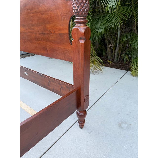 Brown Ethan Allen British Classic Collection King Size Poster Bed For Sale - Image 8 of 10