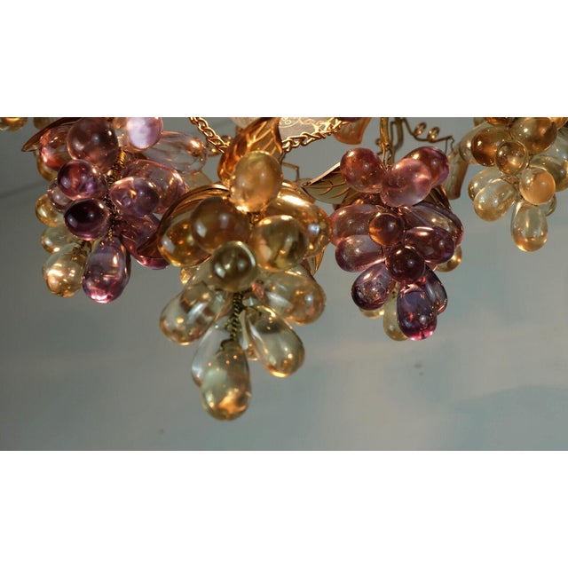 Very rare and impressive mid century hanging light manufactured by Palwa (Palme & Walter) in the 1970s. Made of crystal...