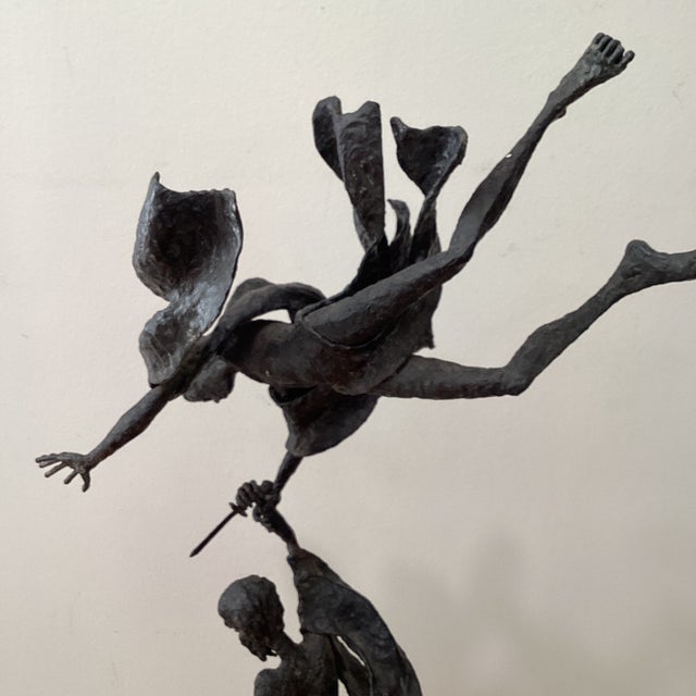 Onyx Mid Century Tall Brutalist Welded Steel Sculpture Unsigned For Sale - Image 8 of 12