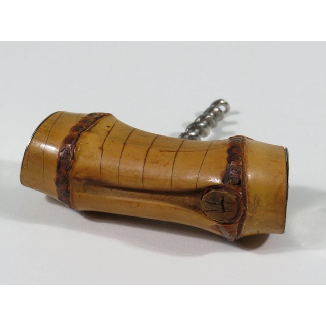 Mid-Century Corkscrew in Bamboo Finished with Silver., 1960s For Sale - Image 4 of 8