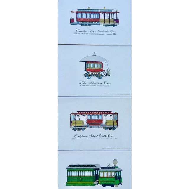 Late 20th Century Set of 10 Vintage San Francisco Cable Car & Streetcar Lithograph Prints — Railway & Locomotive Historical Society For Sale - Image 5 of 8