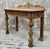 A Superb Oak Hall Table. Made from English Oak, with heavy hand carving to the top, sides and down the bulbous hand turned...