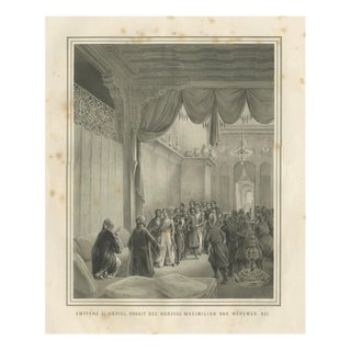 Heinrich von Mayr, Palace Reception, Duke Maximilian at Mehemed Ali's Court, 1846, Print For Sale