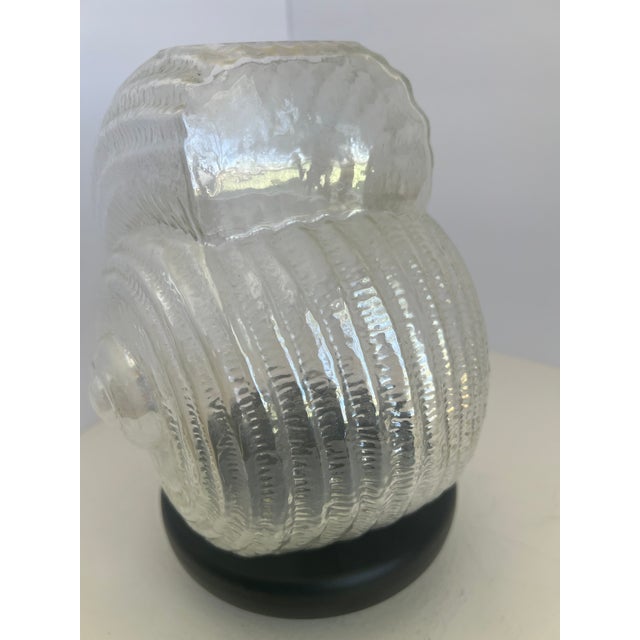 Large Vintage Nautilus Shell Glass Sculpture, 9" Hand Blown Art Glass For Sale - Image 9 of 18