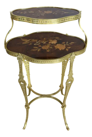 Inlaid Pedestal Table