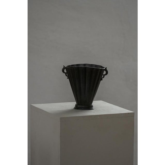 Art Deco Model D20 Vase in Patinated Disco Metal by Just Andersen, 1930s For Sale - Image 3 of 18