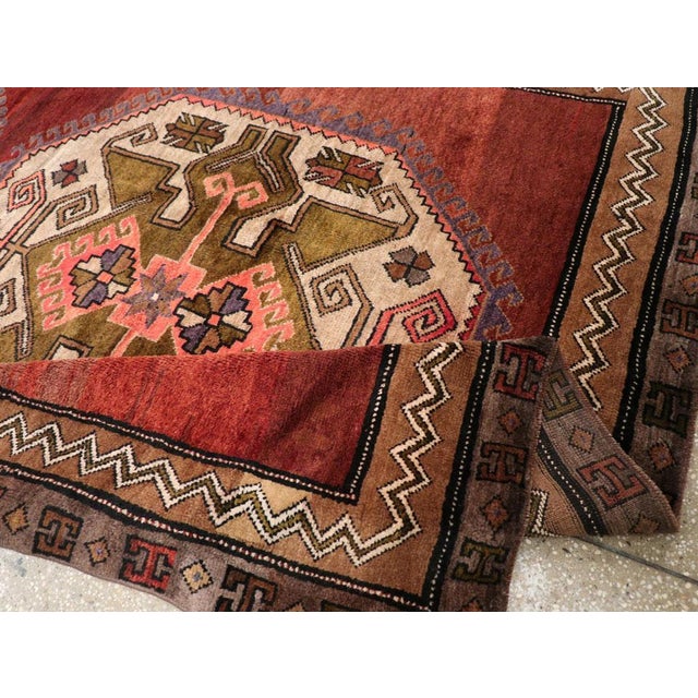 Textile Galerie Shabab Collection Mid-20th Century Turkish Anatolian Accent Rug For Sale - Image 7 of 8