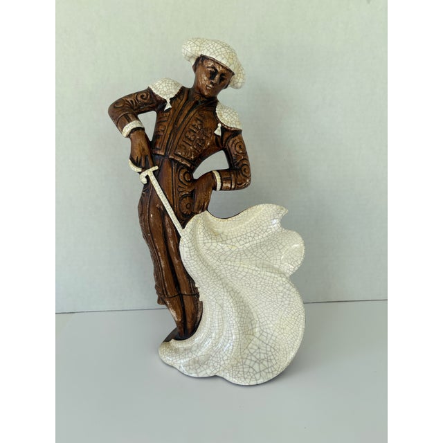 Spanish Vintage Mid-Century Ceramic Matador & Bull Figurine Set, Spanish Bullfighting Scene, Usa For Sale - Image 3 of 11
